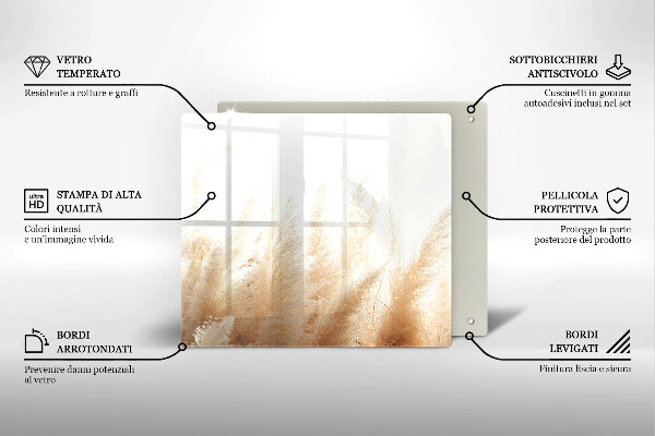 Osłona ściany przy kuchence gazowej Trawa pampasowa