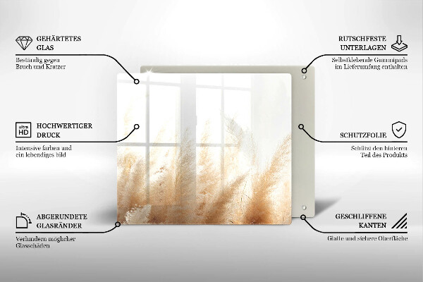 Osłona ściany przy kuchence gazowej Trawa pampasowa