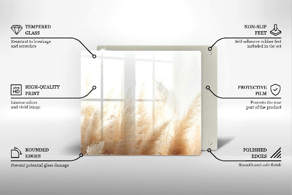 Osłona ściany przy kuchence gazowej Trawa pampasowa