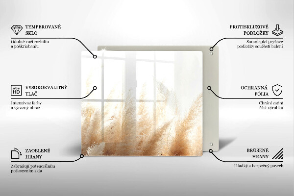 Osłona ściany przy kuchence gazowej Trawa pampasowa