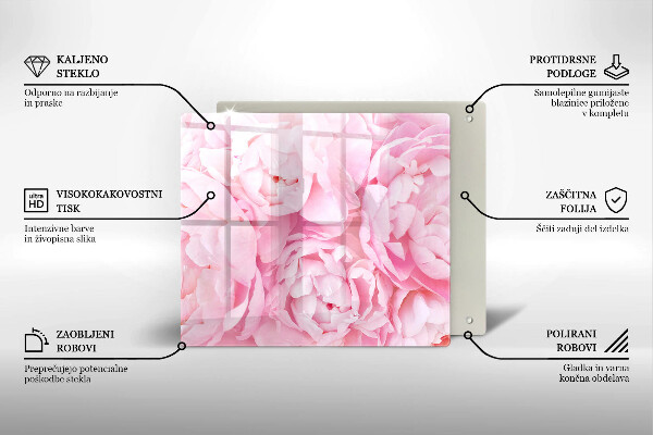 Osłona blatu kuchennego Delikatne piwonie