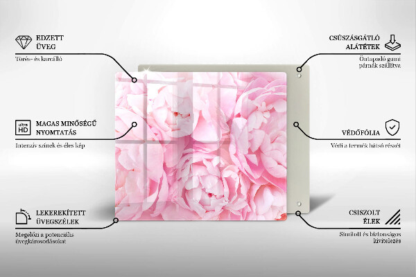 Osłona blatu kuchennego Delikatne piwonie