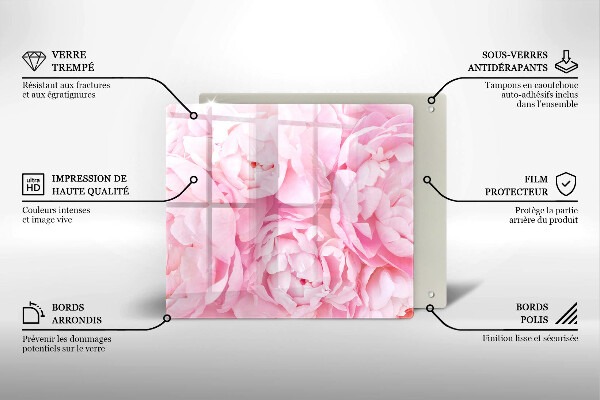 Osłona blatu kuchennego Delikatne piwonie