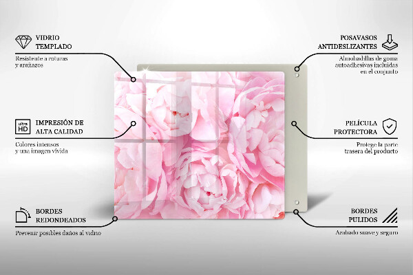 Osłona blatu kuchennego Delikatne piwonie