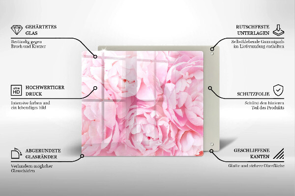 Osłona blatu kuchennego Delikatne piwonie