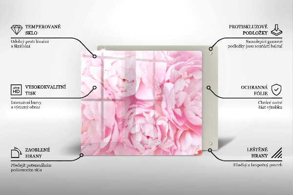 Osłona blatu kuchennego Delikatne piwonie