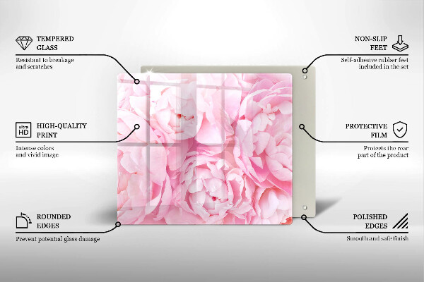 Osłona blatu kuchennego Delikatne piwonie