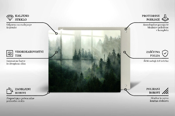 Osłona ściany przy kuchence gazowej Pejzaż zamglony las