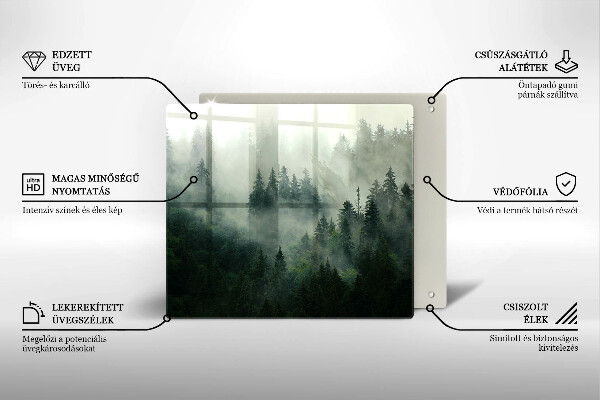 Osłona ściany przy kuchence gazowej Pejzaż zamglony las