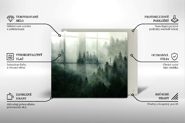 Osłona ściany przy kuchence gazowej Pejzaż zamglony las