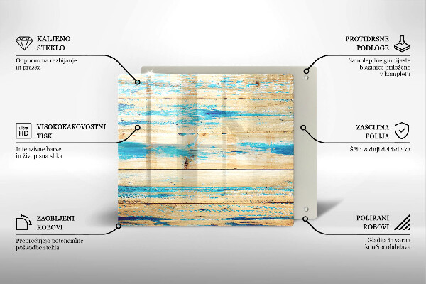 Osłona ściany przy kuchence gazowej Retro deski drewno