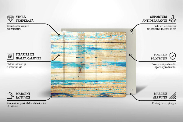 Osłona ściany przy kuchence gazowej Retro deski drewno