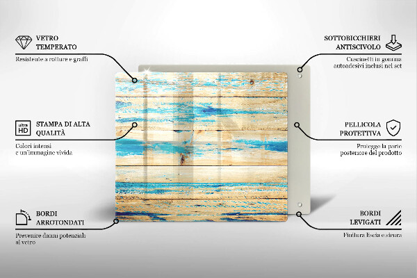 Osłona ściany przy kuchence gazowej Retro deski drewno