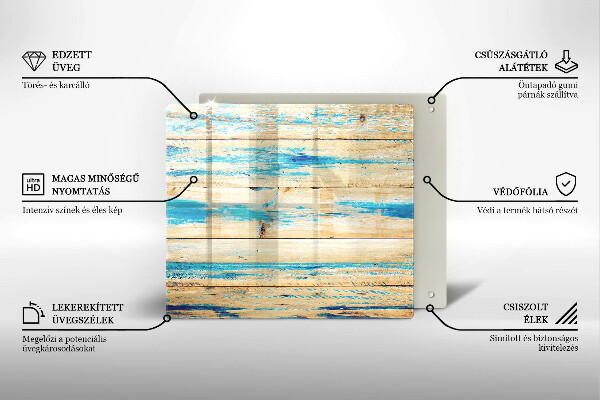 Osłona ściany przy kuchence gazowej Retro deski drewno