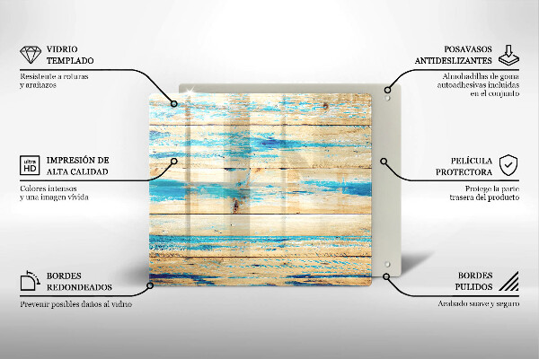 Osłona ściany przy kuchence gazowej Retro deski drewno