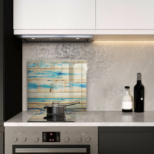 Osłona ściany przy kuchence gazowej Retro deski drewno