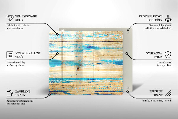 Osłona ściany przy kuchence gazowej Retro deski drewno