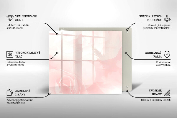 Osłona ściany przy kuchence gazowej Tło pastelowe róże