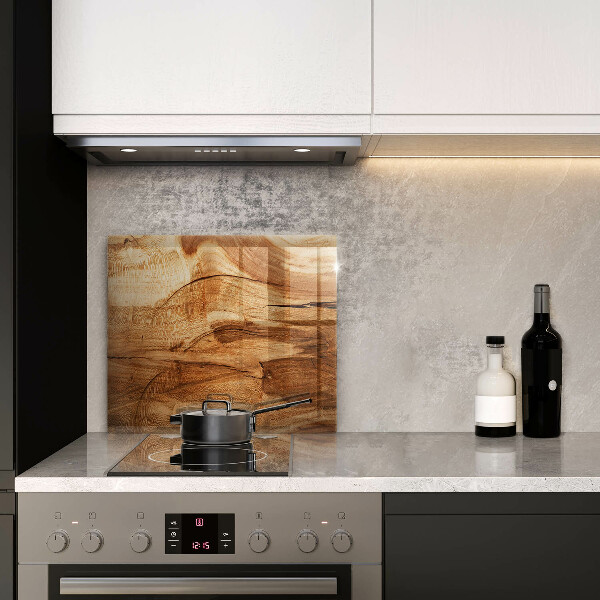 Płyta ochronna na kuchenkę Drewniana tekstura deski