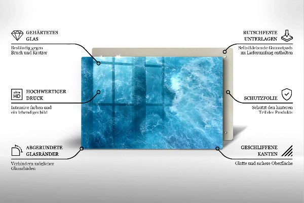 Osłona na płytę indukcyjną Błękitna woda