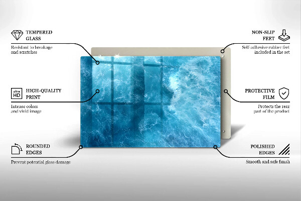 Osłona na płytę indukcyjną Błękitna woda