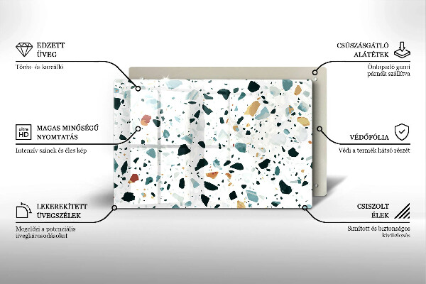 Osłona płyty indukcyjnej Jasny kamień gres