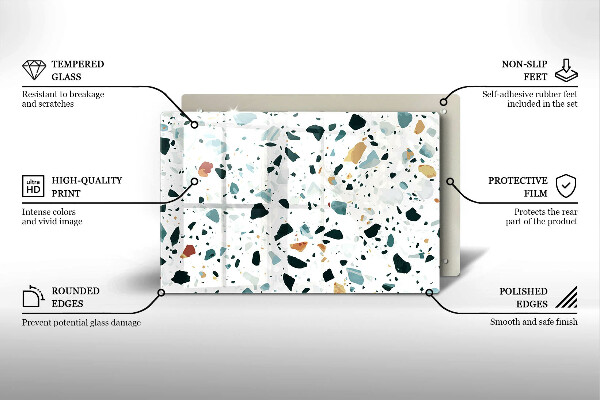 Osłona płyty indukcyjnej Jasny kamień gres