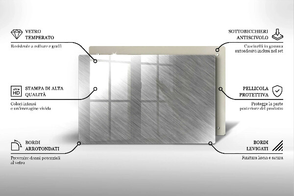 Osłona na płytę indukcyjną Tło tekstura metal