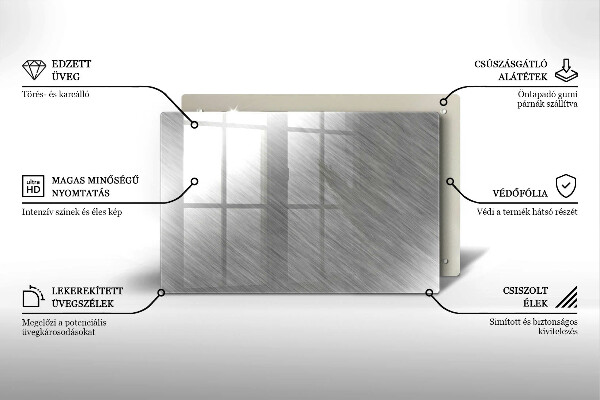 Osłona na płytę indukcyjną Tło tekstura metal
