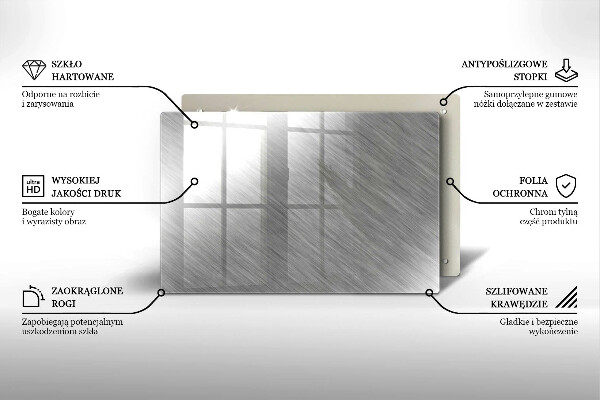 Osłona na płytę indukcyjną Tło tekstura metal
