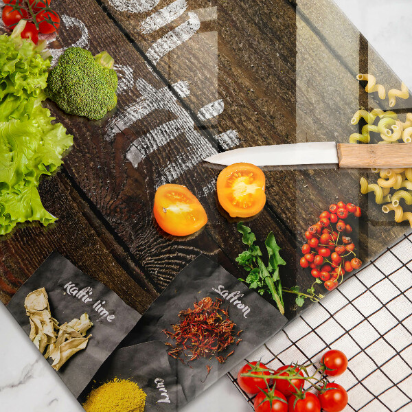 Osłona na płytę indukcyjną Deski napis Bon Appetit