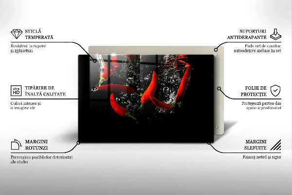 Osłona na płytę indukcyjną Papryczki chili w wodzie