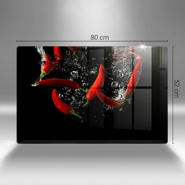 Osłona na płytę indukcyjną Papryczki chili w wodzie