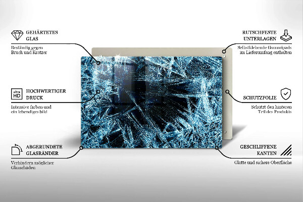 Płyta ochronna na indukcję Struktura ostry lód