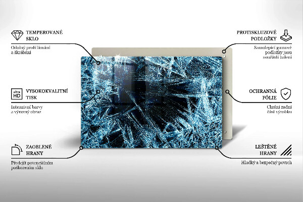 Płyta ochronna na indukcję Struktura ostry lód