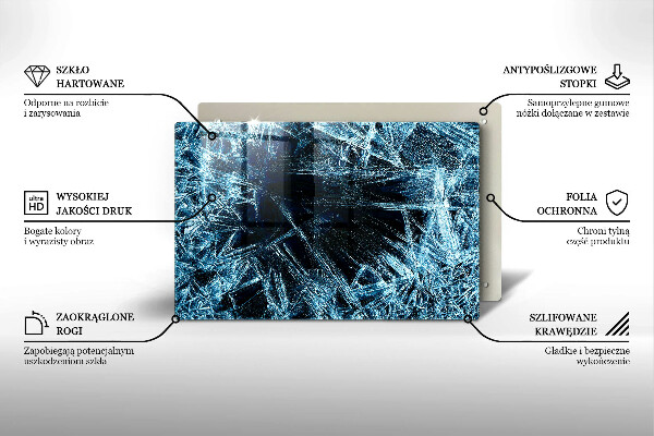 Płyta ochronna na indukcję Struktura ostry lód