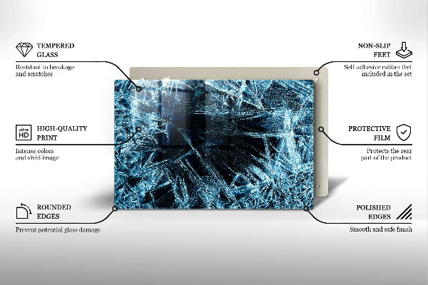 Płyta ochronna na indukcję Struktura ostry lód