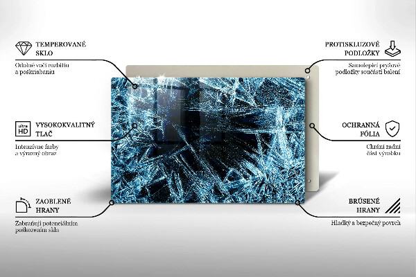 Płyta ochronna na indukcję Struktura ostry lód