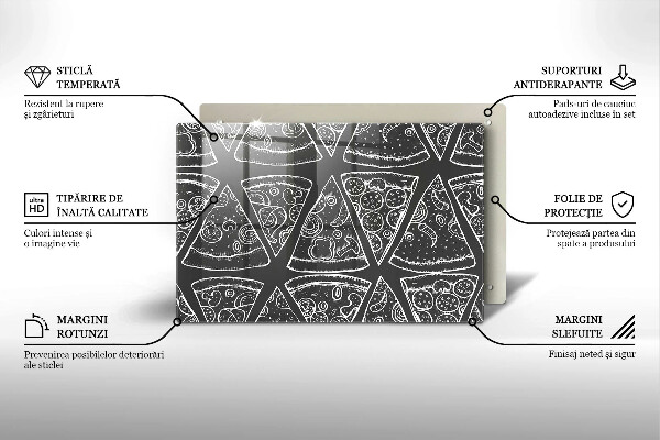 Osłona na płytę indukcyjną Ilustracja pizza