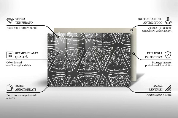 Osłona na płytę indukcyjną Ilustracja pizza