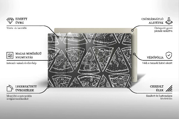 Osłona na płytę indukcyjną Ilustracja pizza