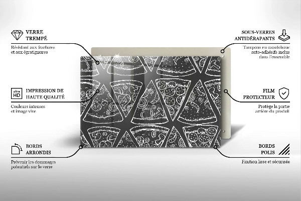 Osłona na płytę indukcyjną Ilustracja pizza