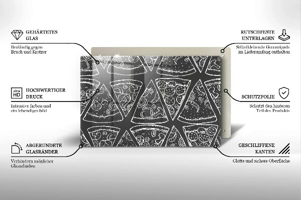 Osłona na płytę indukcyjną Ilustracja pizza