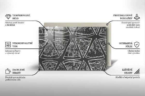 Osłona na płytę indukcyjną Ilustracja pizza