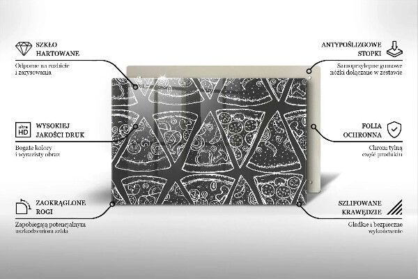 Osłona na płytę indukcyjną Ilustracja pizza