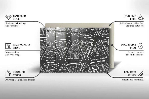 Osłona na płytę indukcyjną Ilustracja pizza