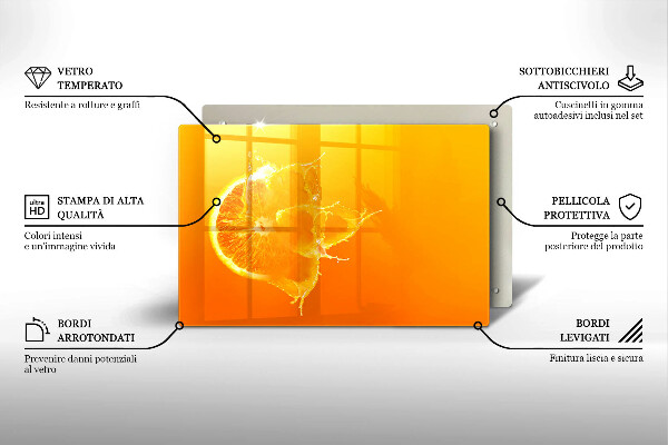 Osłona na płytę indukcyjną Soczysty owoc pomarańcza