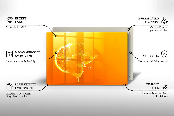 Osłona na płytę indukcyjną Soczysty owoc pomarańcza