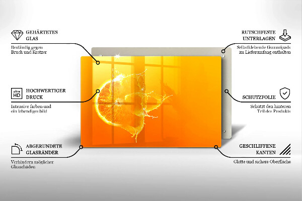 Osłona na płytę indukcyjną Soczysty owoc pomarańcza