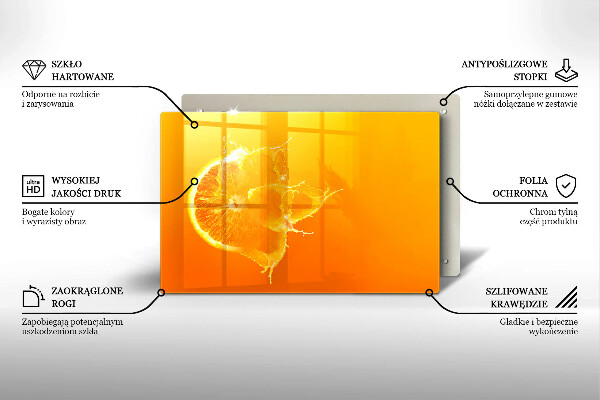 Osłona na płytę indukcyjną Soczysty owoc pomarańcza